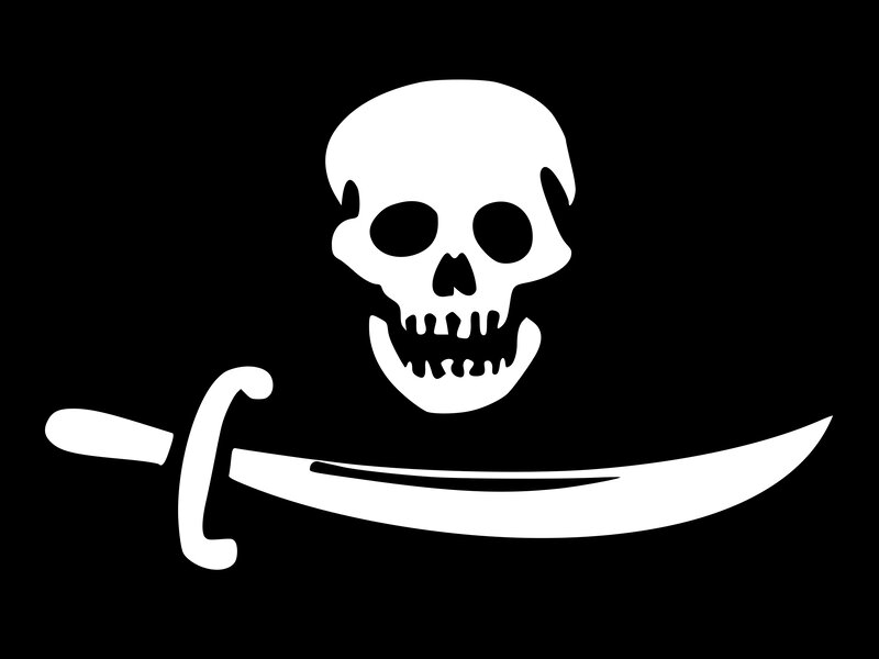 Skull and Crossbones — Black, Menacing