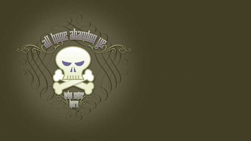 Skull and Crossbones — Brown, Dark, Digital Art, Ornate Design