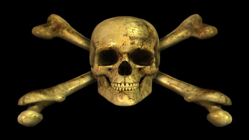 Skull and Crossbones — Brown, Dark