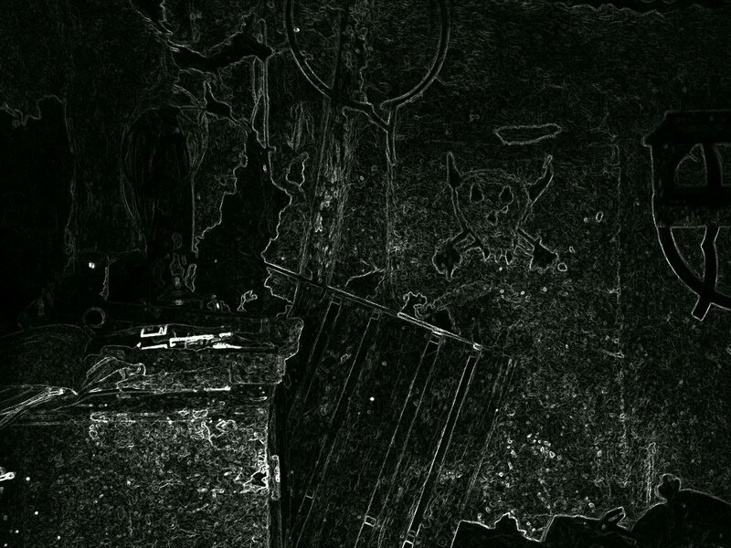 Skull and Crossbones Carving