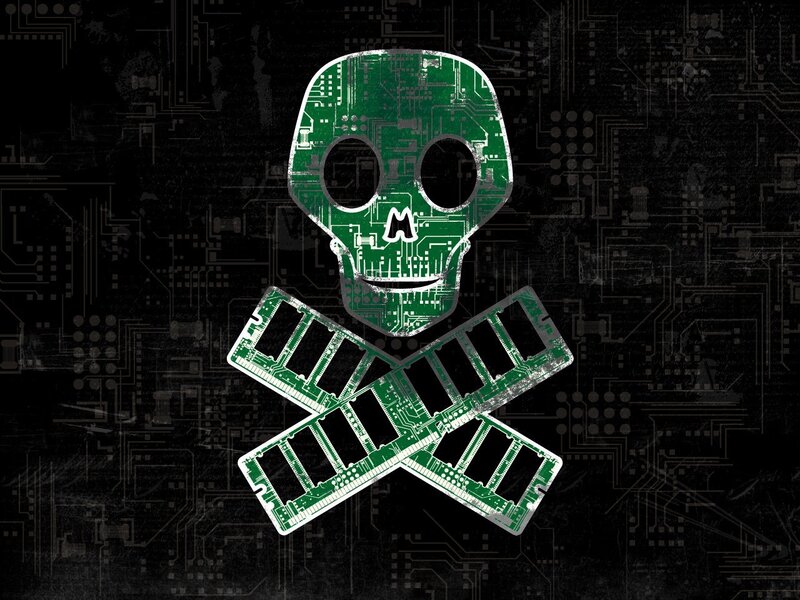 Skull and Crossbones — Green, Dramatic