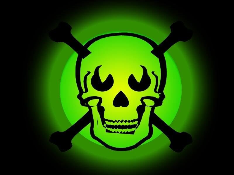 Skull and Crossbones — Green