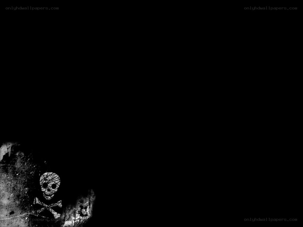 skull and crossbones in dark corner