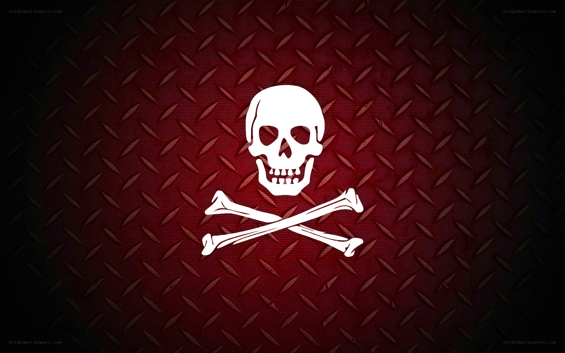 skull and crossbones on metal