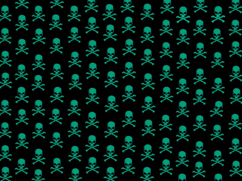Skull and Crossbones Pattern — Black