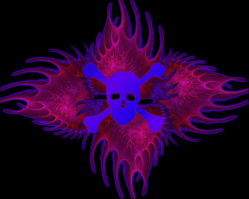 Skull and Crossbones — Purple, Dramatic