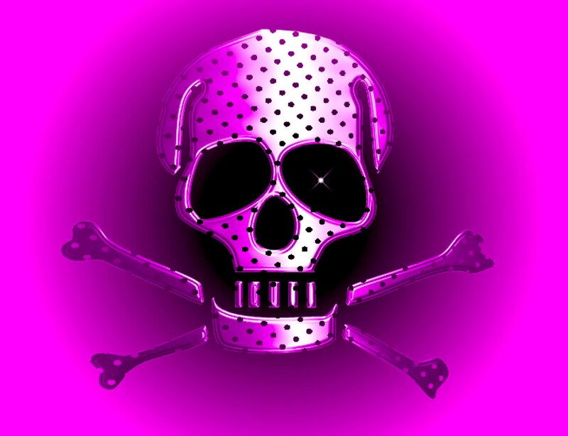 Skull and Crossbones — Purple, Edgy