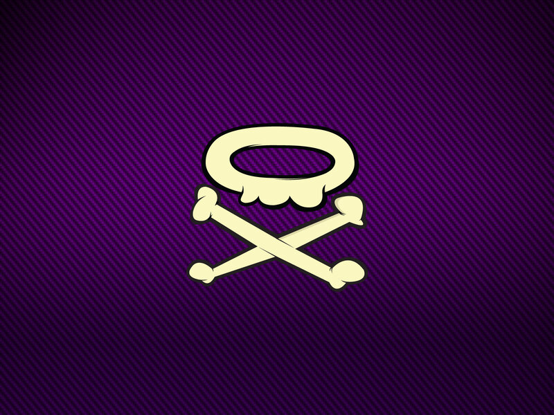 skull and crossbones with halo
