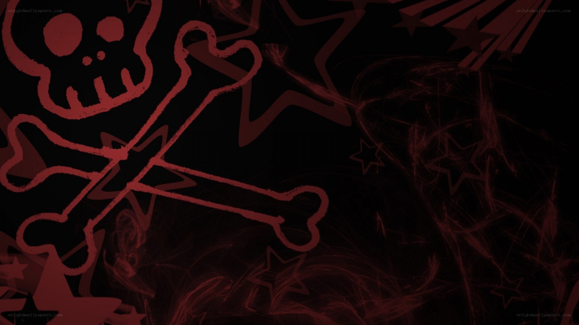 skull and crossbones with stars