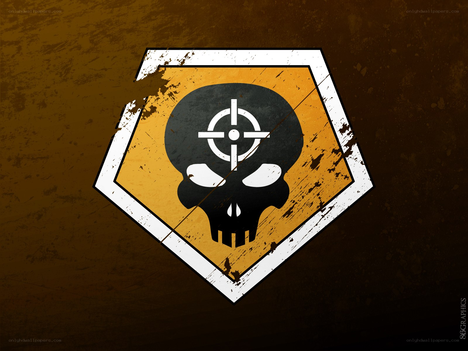 skull and crosshairs emblem