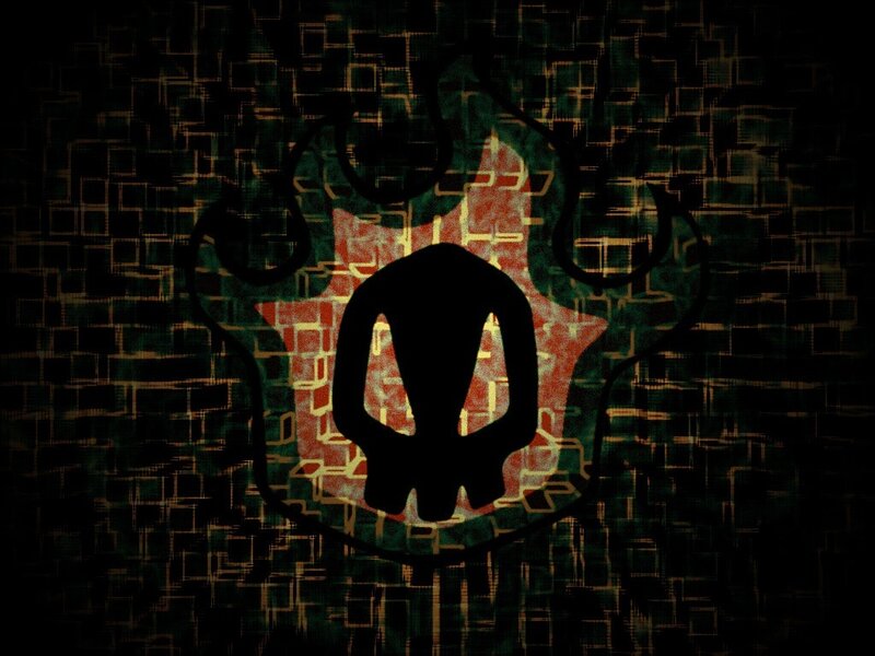 skull and flame symbol