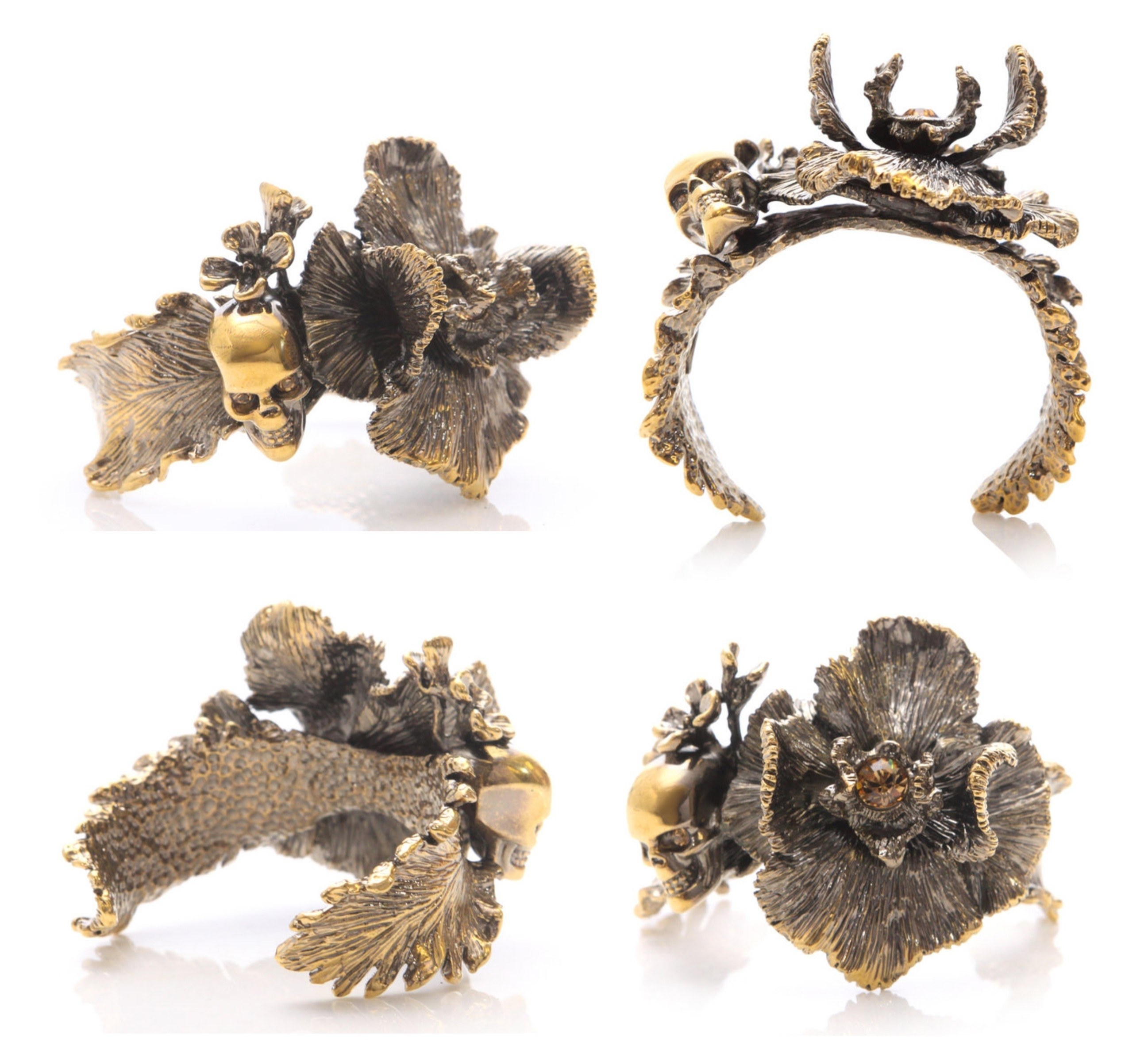 skull and flower bracelet