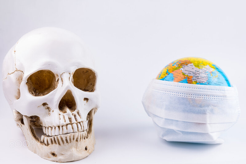 Skull and Globe