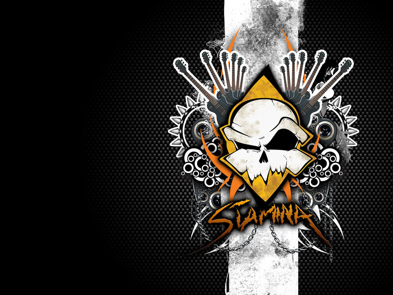 Skull and guitars logo