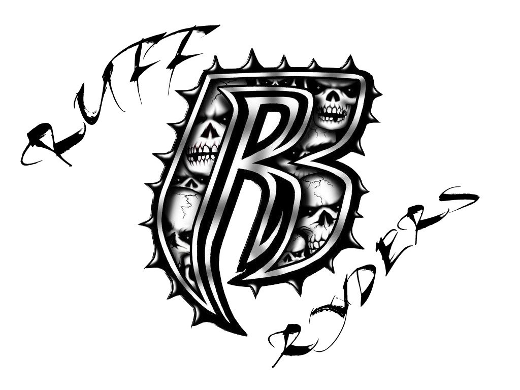 skull and letter B logo