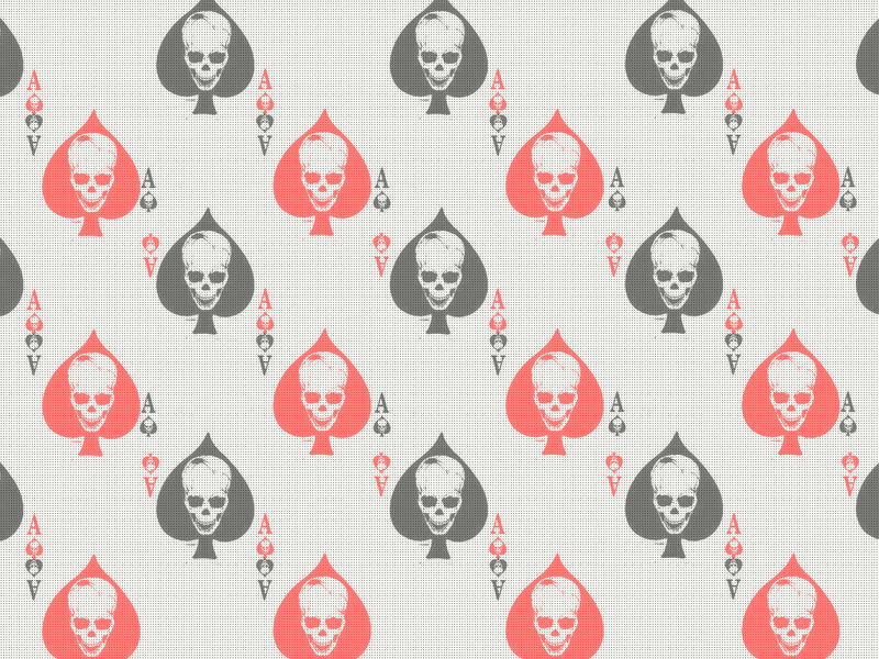 skull and spade pattern