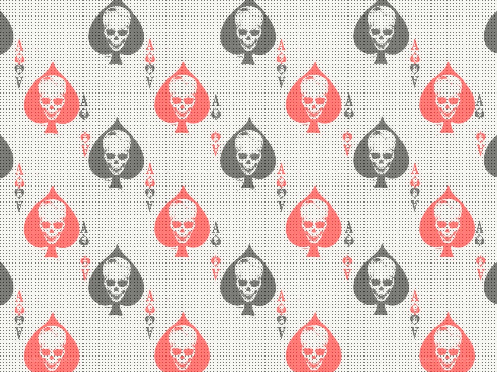 skull and spade pattern