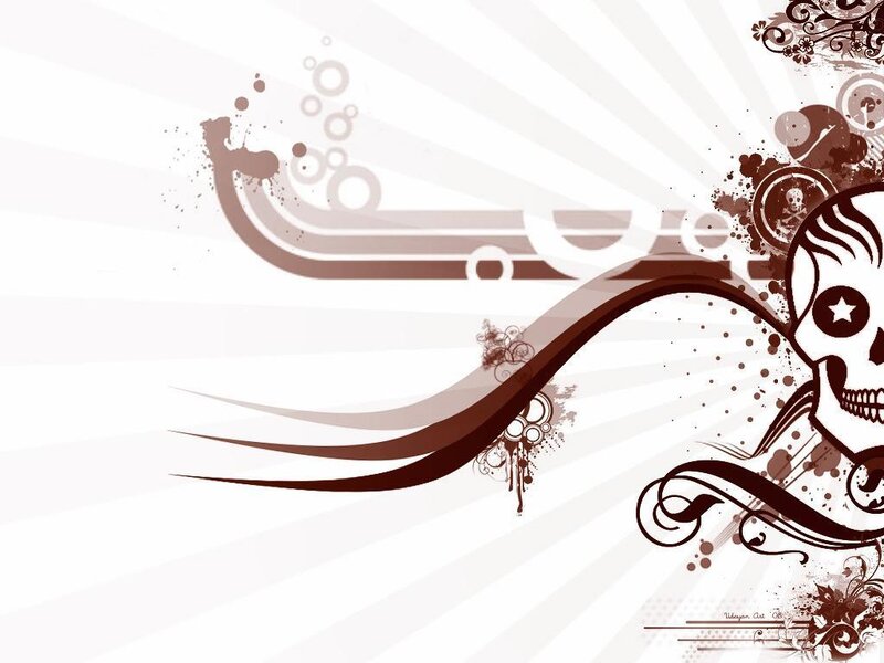 skull and swirl design