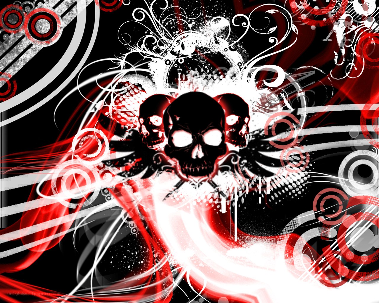 skull and wings design
