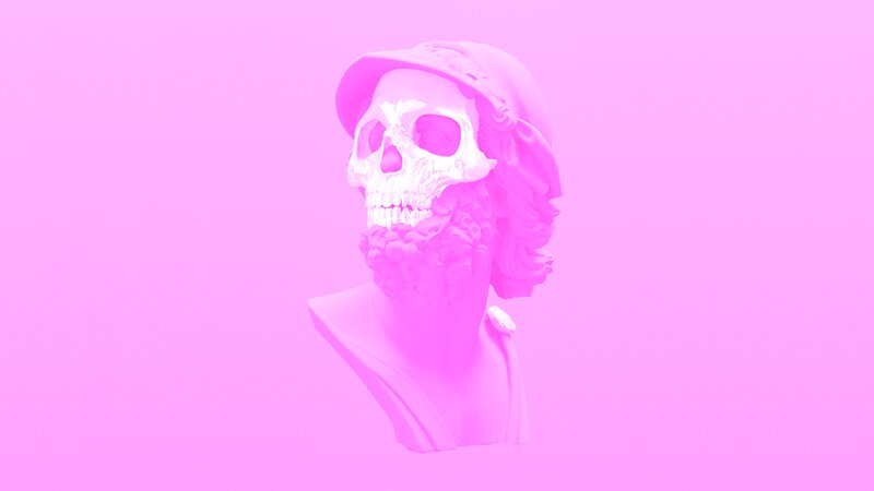 Skull Bust with Hat