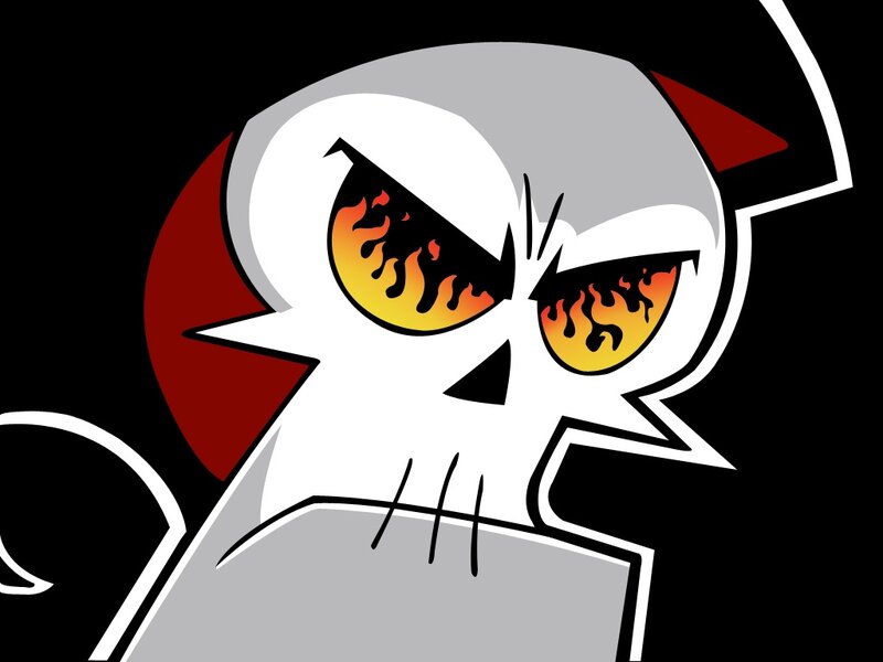 Skull Character with Flames