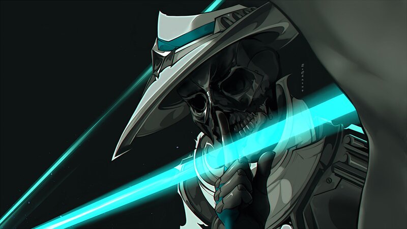 Skull Character with Sword