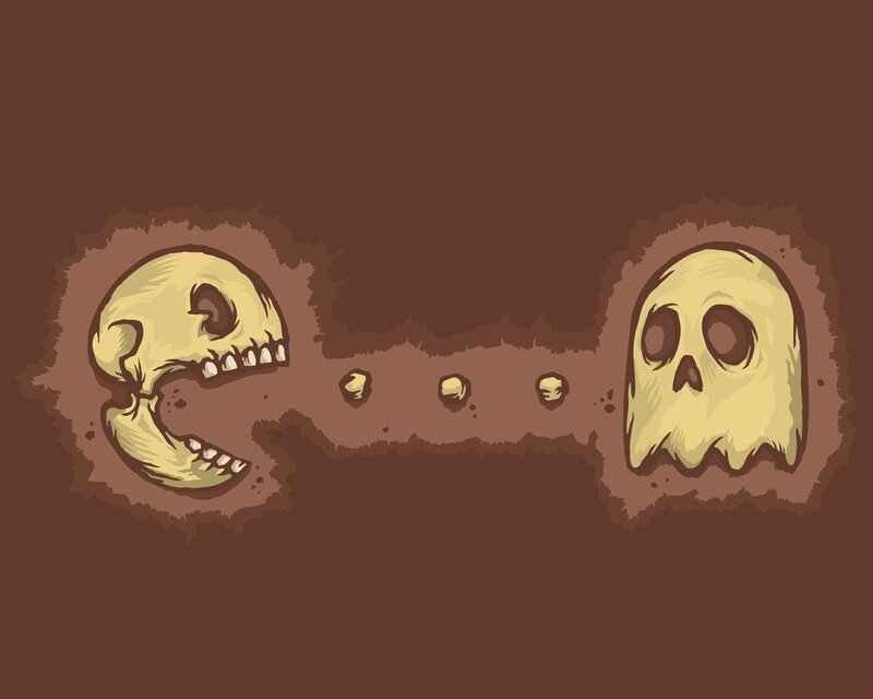 Skull Characters in Tunnel