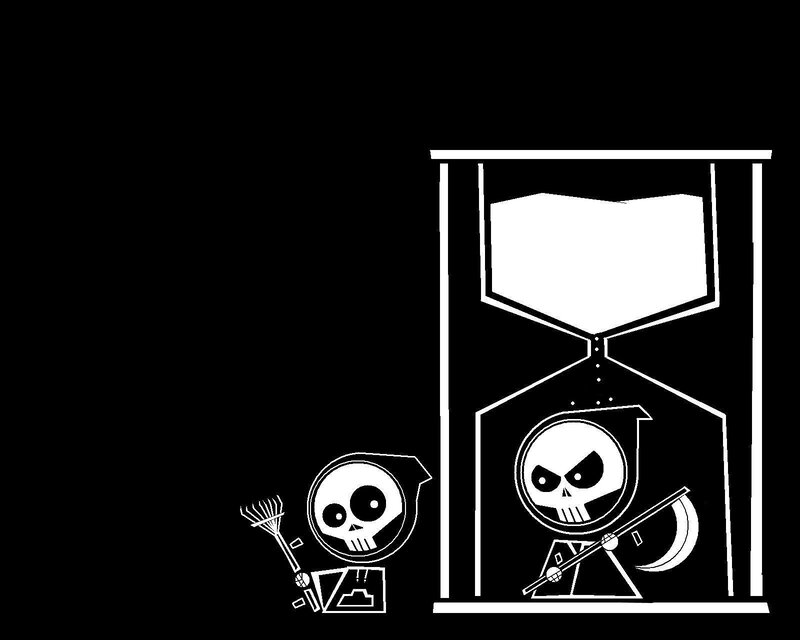 Skull Characters with Hourglass