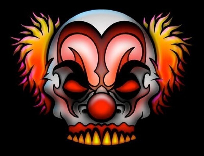 Skull Clown Face