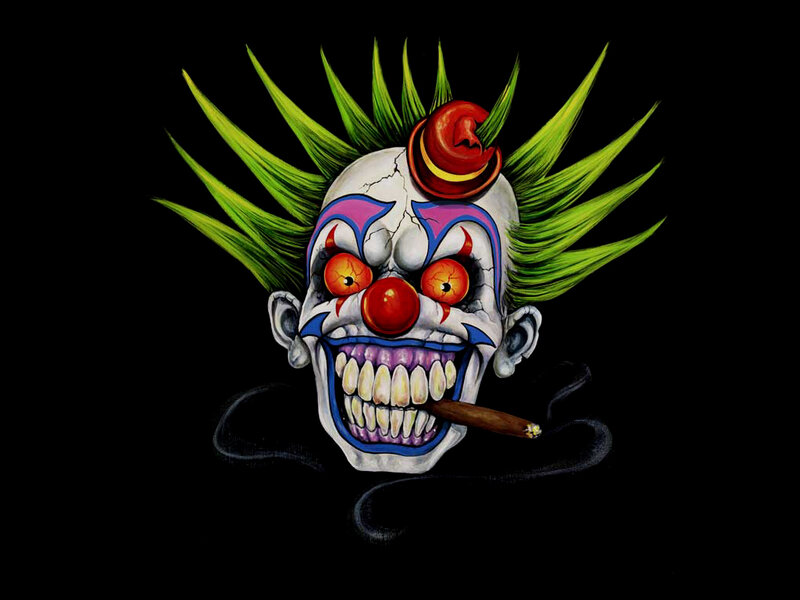 Skull Clown with Cigar