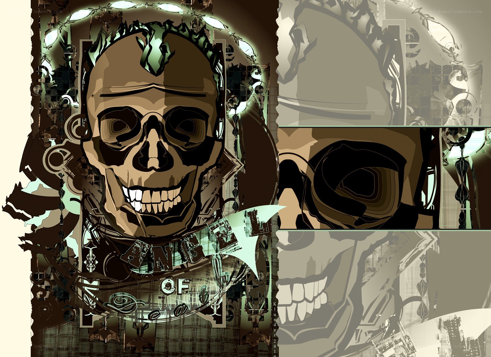skull collage artwork