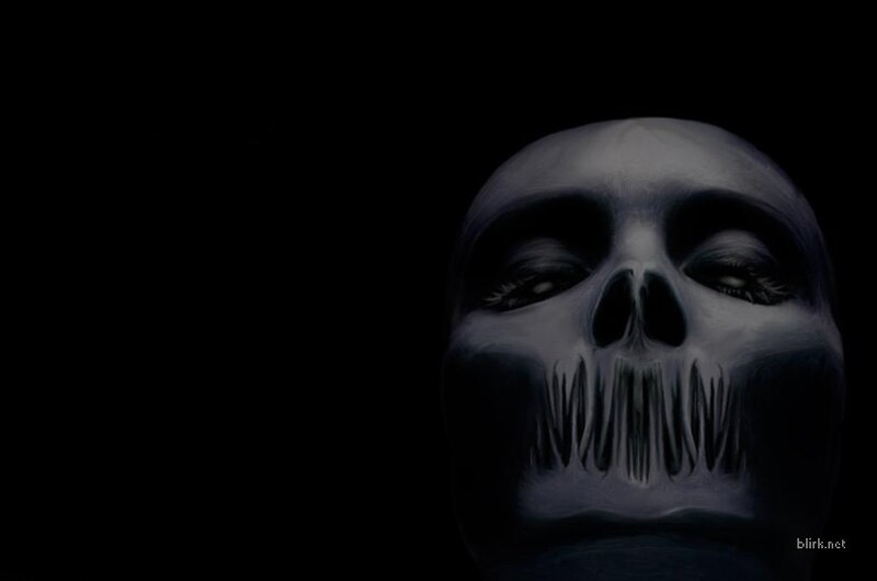 skull face art