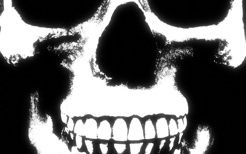 skull face close-up