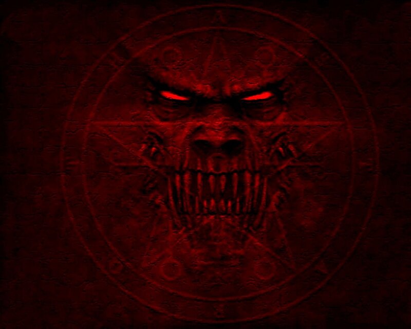 Skull Face in Pentagram