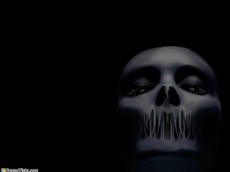 Skull Face with Teeth