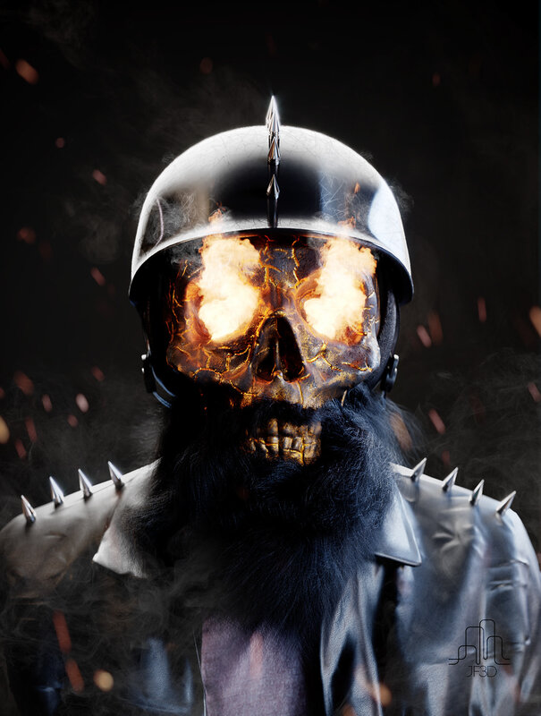 Skull-faced Biker