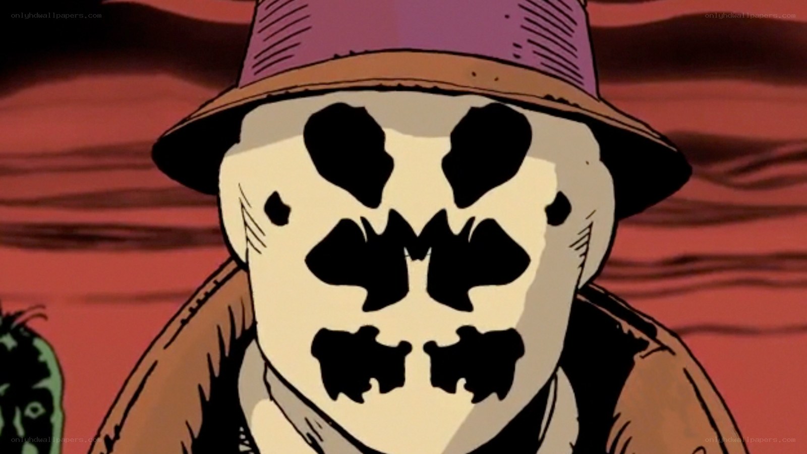 skull-faced character in hat