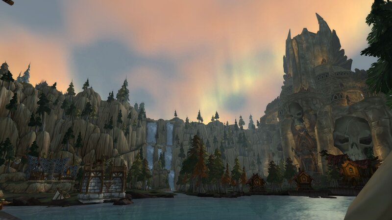 Skull-faced Fortress by Lake