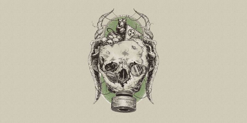 Skull Gas Mask — Beige