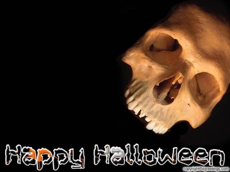 skull halloween greeting