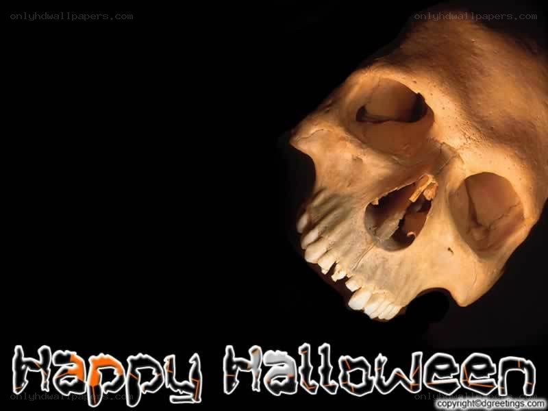 skull halloween greeting