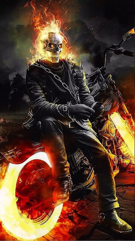 Skull-headed Biker