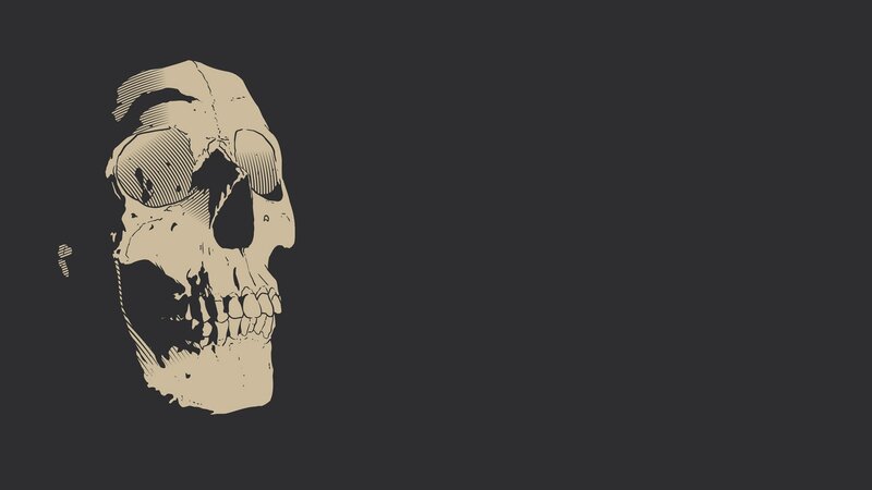 Skull Illustration — Black