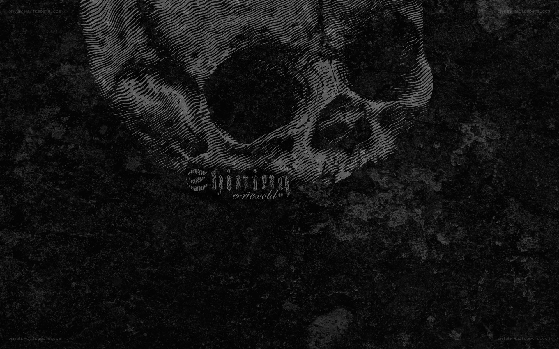 skull illustration with text
