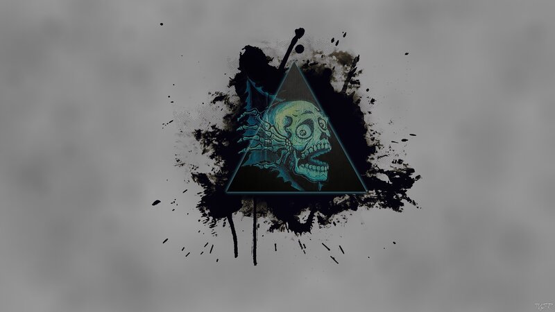 Skull in a Triangle — Black