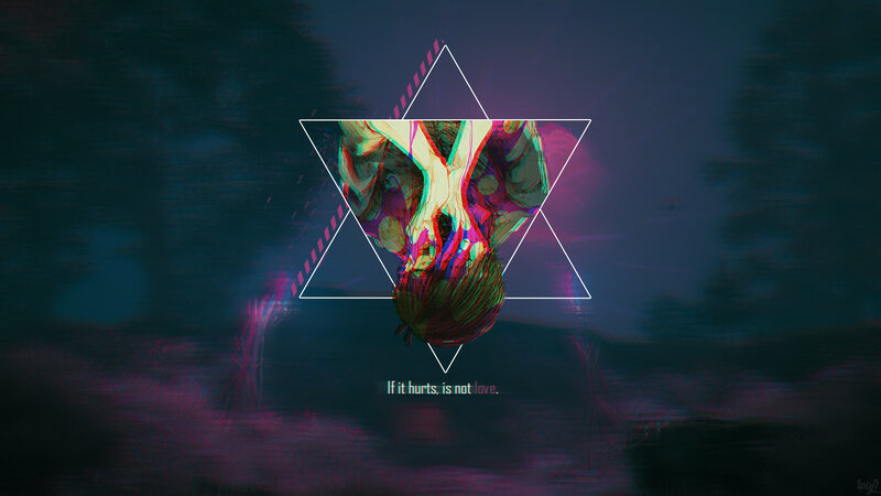 Skull in a Triangle — Purple