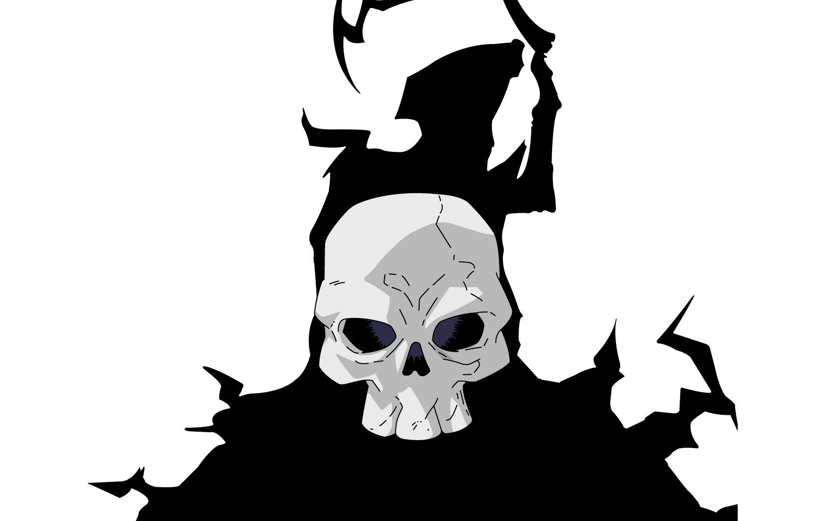 skull in black silhouette
