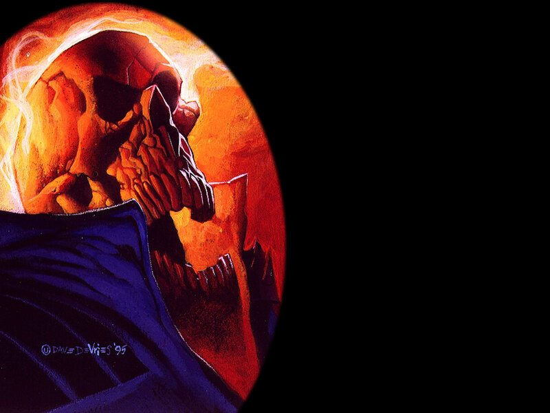 Skull in Blue Cloak