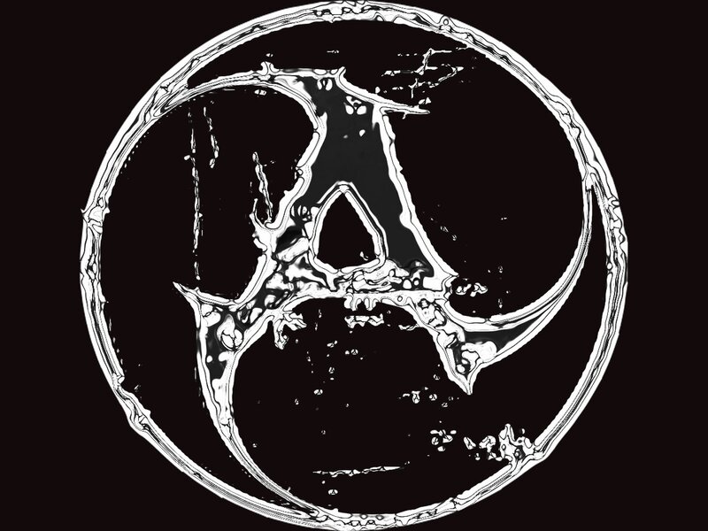 skull in circular frame