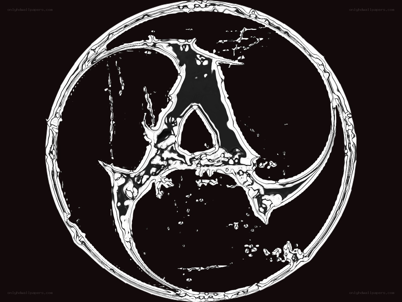 skull in circular frame